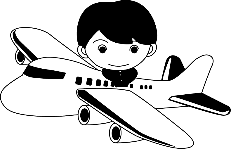 遠足No03飛行機イラスト