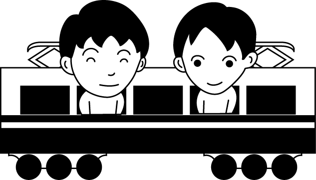遠足No05電車イラスト