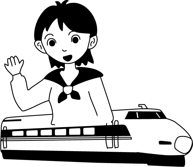遠足No07新幹線イラスト