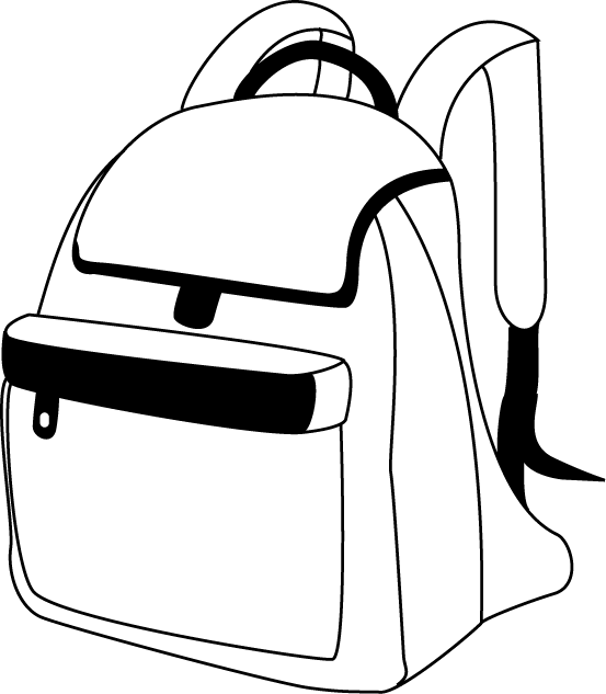 遠足No13リュックサックイラスト