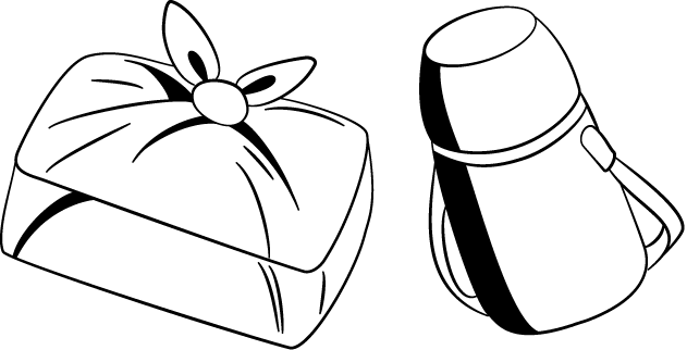 遠足No28弁当水筒イラスト