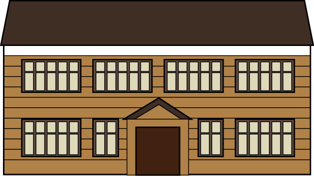 施設No08木造校舎イラスト