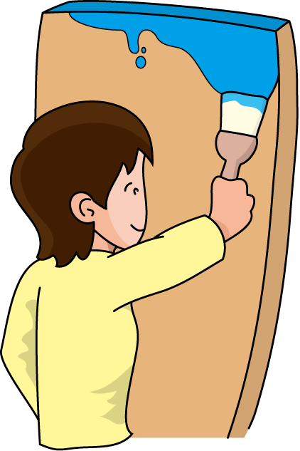 文化祭No01ペンキ塗りイラスト