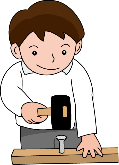 文化祭No03くぎ打ちイラスト