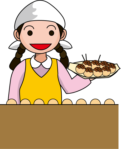 文化祭No29たこ焼き屋イラスト