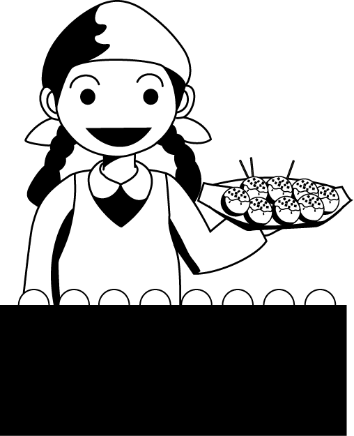 文化祭No29たこ焼き屋イラスト
