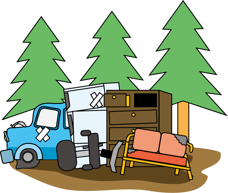 総合学習No15不法投棄イラスト