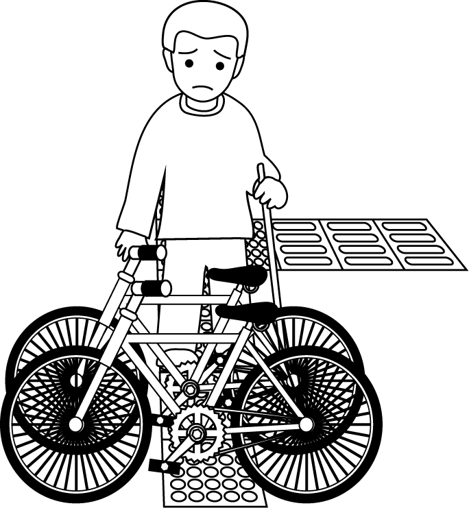 総合学習No18放置自転車イラスト