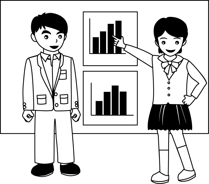 総合学習No28総合学習の発表イラスト