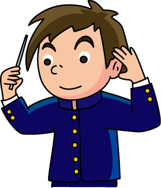 音楽No01生徒の指揮者イラスト