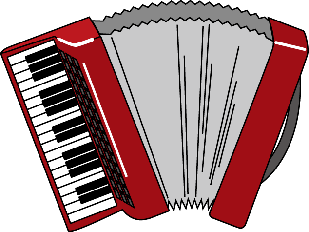 音楽No21アコーディオンイラスト