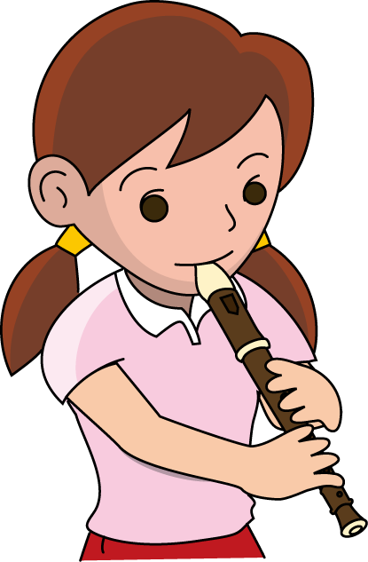 音楽No24リコーダー演奏イラスト