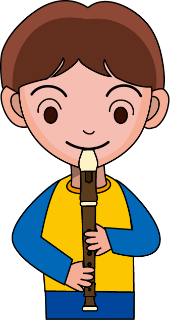 音楽No25リコーダー演奏イラスト