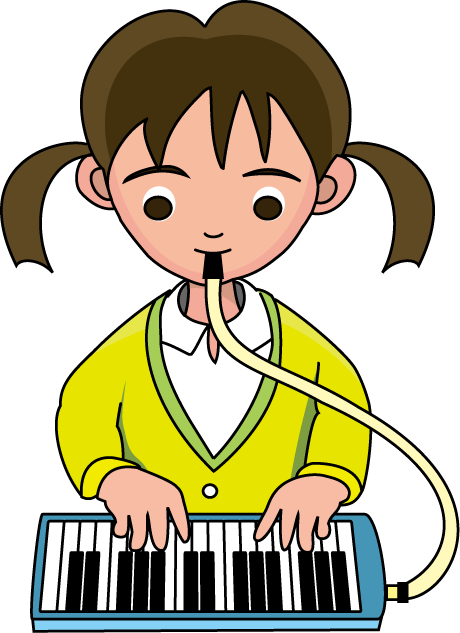 音楽No26鍵盤ハーモニカ演奏イラスト