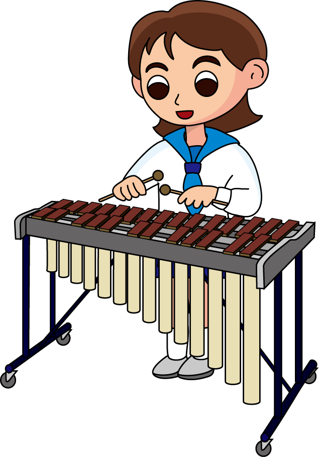 音楽No27鍵盤ハーモニカ演奏イラスト