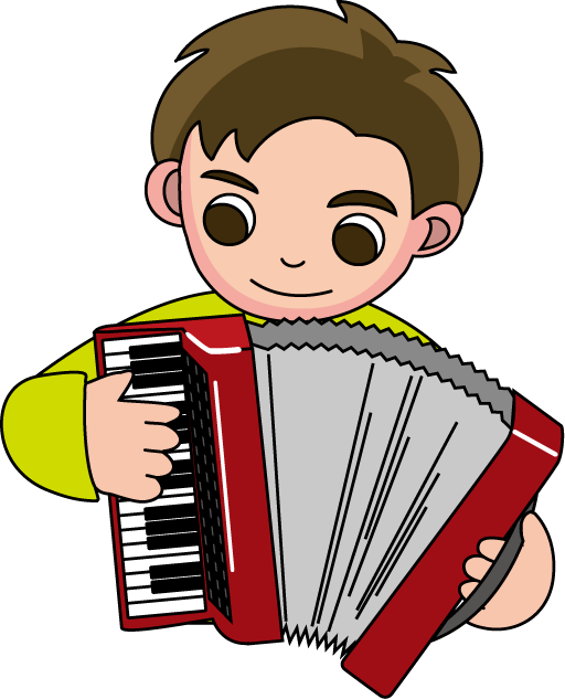 音楽No28アコーディオンイラスト