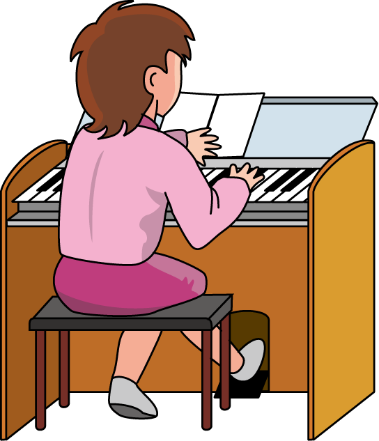 音楽No30オルガンの演奏イラスト