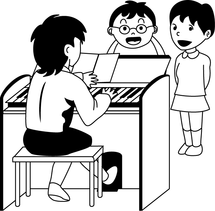 音楽No10オルガンの伴奏イラスト