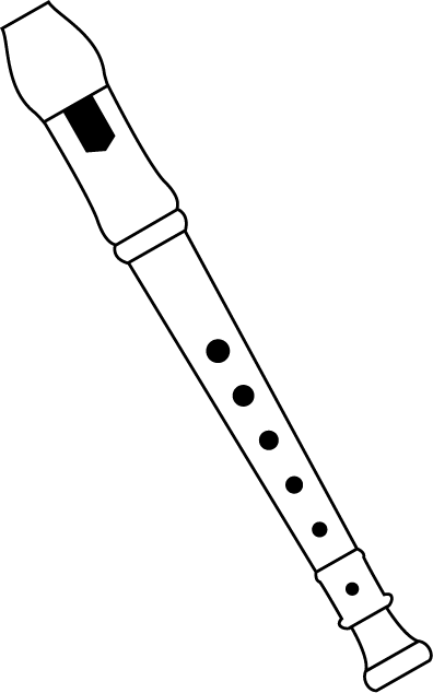 音楽No11リコーダーイラスト