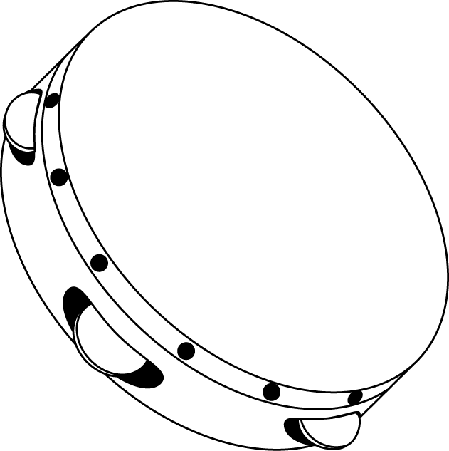 音楽No16タンバリンイラスト