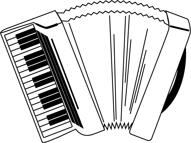 音楽No21アコーディオンイラスト