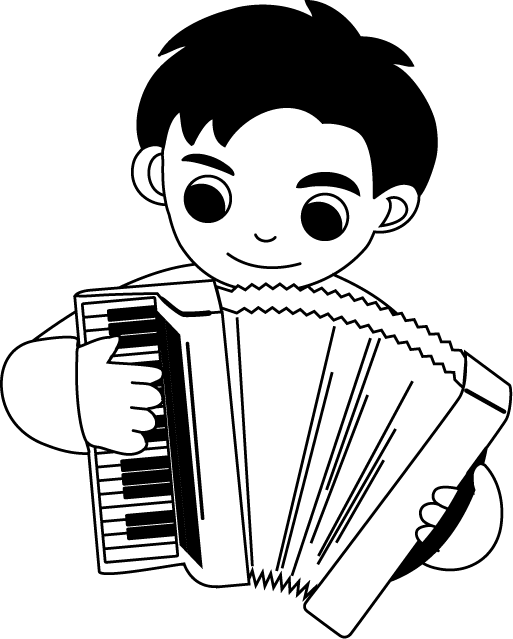 音楽No28アコーディオンイラスト