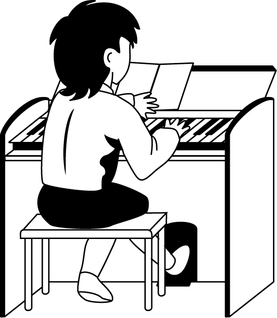 音楽No30オルガンの演奏イラスト