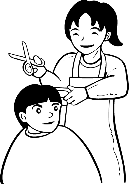 11月3-No19理髪店イラスト