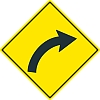 右(又は左)方屈曲あり