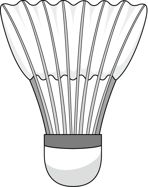 バドミントン12-シャトル イラスト