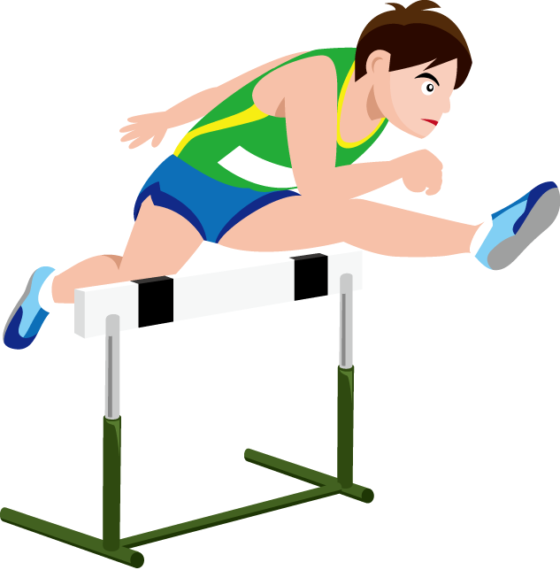 陸上競技12-ハードル走 イラスト