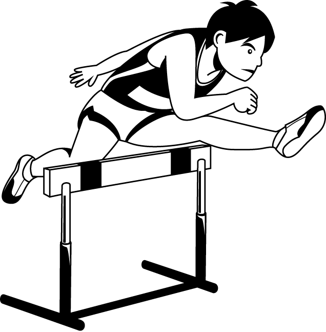 陸上競技12-ハードル走 イラスト